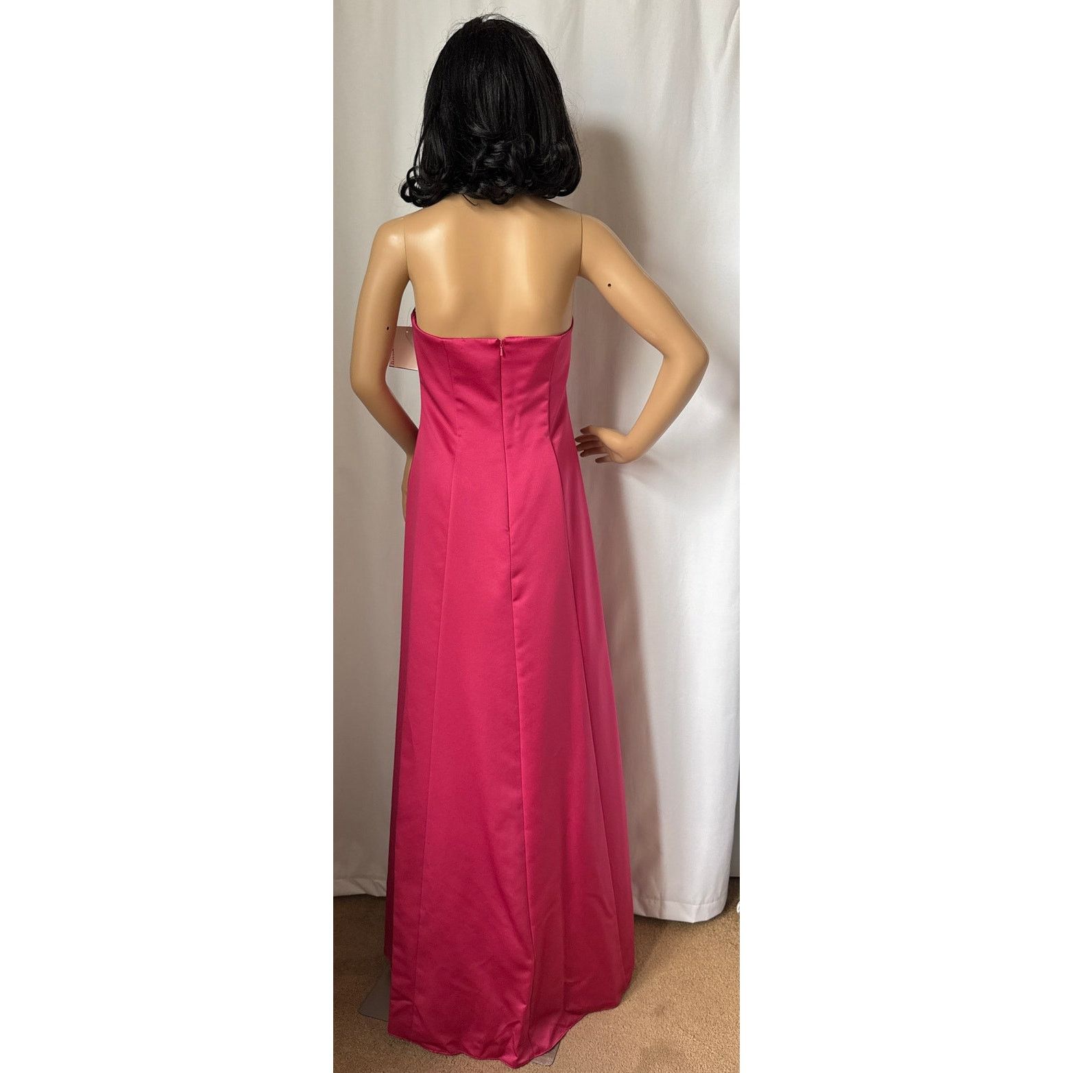 Other NWT David's Bridal strapless A line satin column maxi gown 8 Size M / US 6-8 / IT 42-44 - 15 Thumbnail