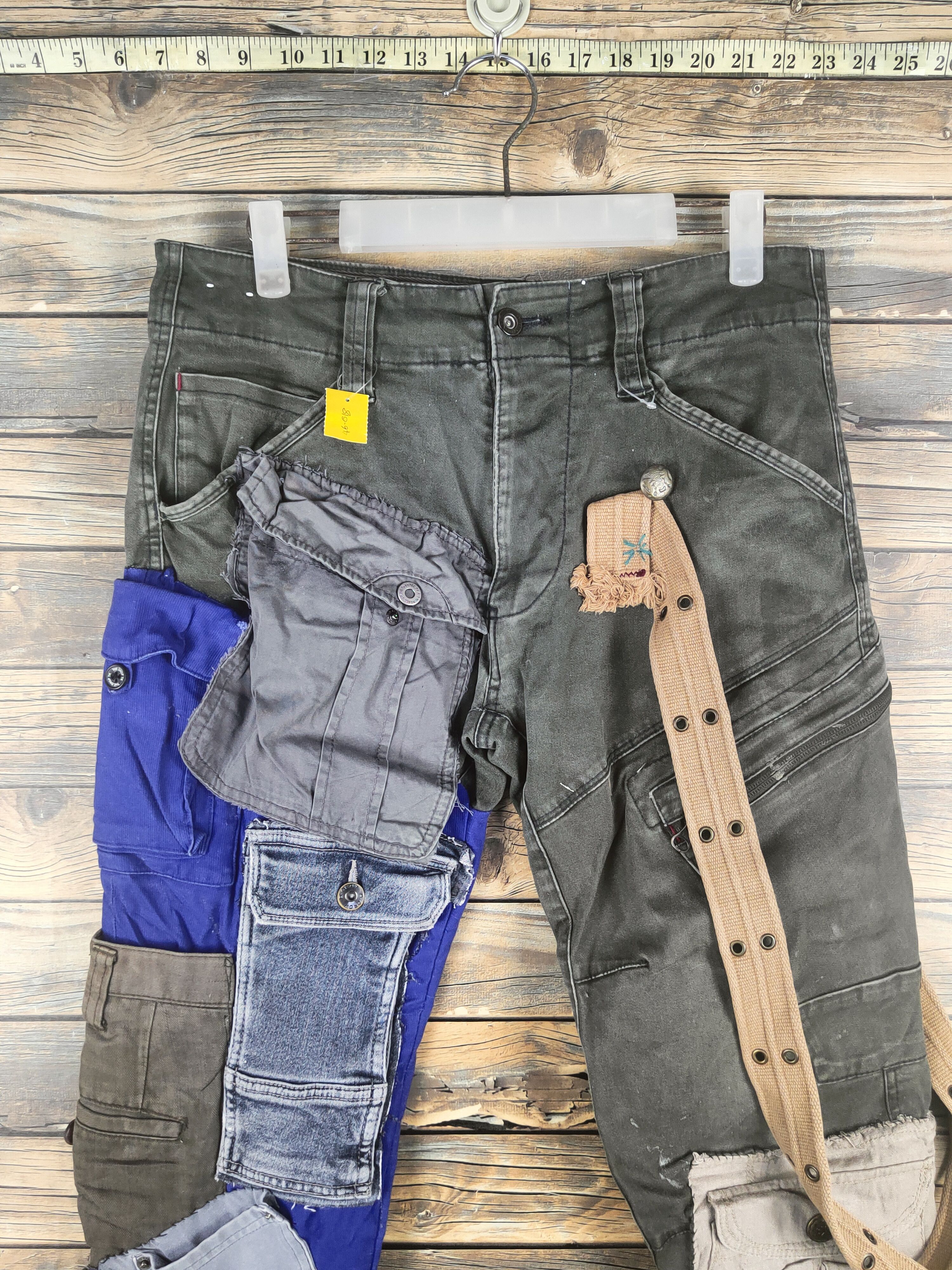 Japanese Brand DL Genba-Xebec Black Multipocket Custom Cargo Pants #47-018 Size US 30 / EU 46 - 2 Thumbnail