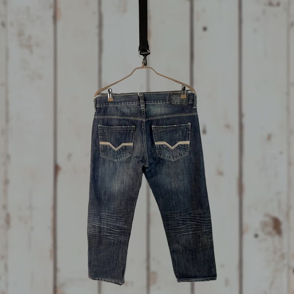 Diesel Diesel Jeans Size 34 Blue Cotton Stretch Wide-Leg Biker Regular Fit 5-Pocket Denim Mens Size US 34 / EU 50 - 1 Thumbnail