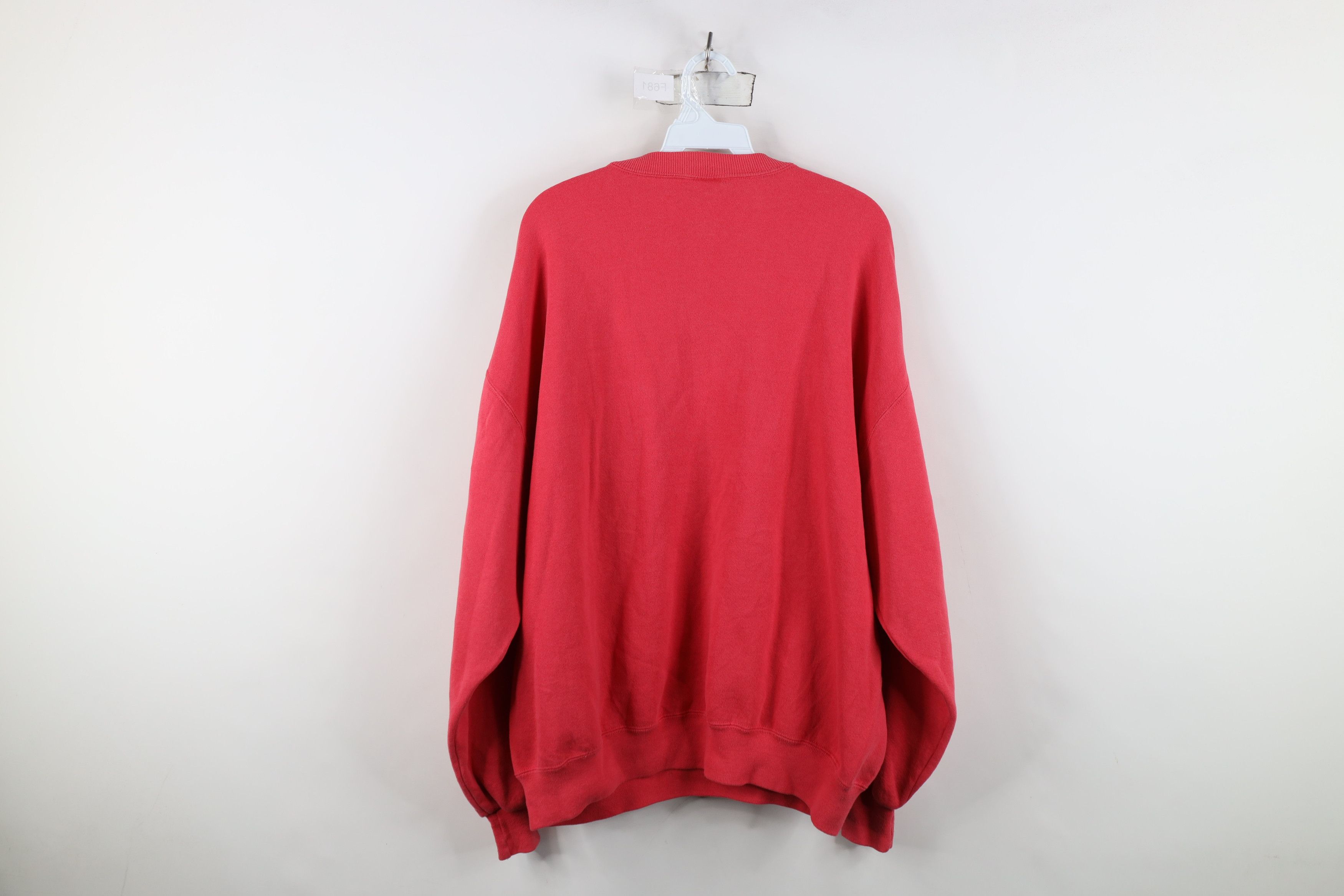Vintage Vintage 90s Streetwear Blank Crewneck Sweatshirt Pink USA Size 3XL / US 20-22 - 10 Thumbnail