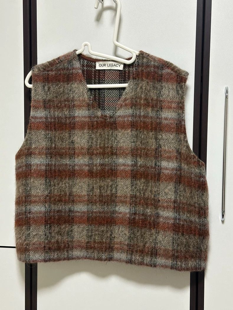Our Legacy Our Legacy size48 Brown striped horsehair vest Size US XS / EU 42 / 0 - 1 Thumbnail