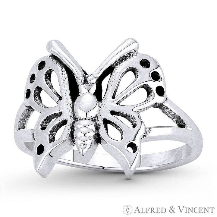Other Butterfly Spirit Animal Charm Ring in .925 Sterling Silver Size ONE SIZE - 1 Preview