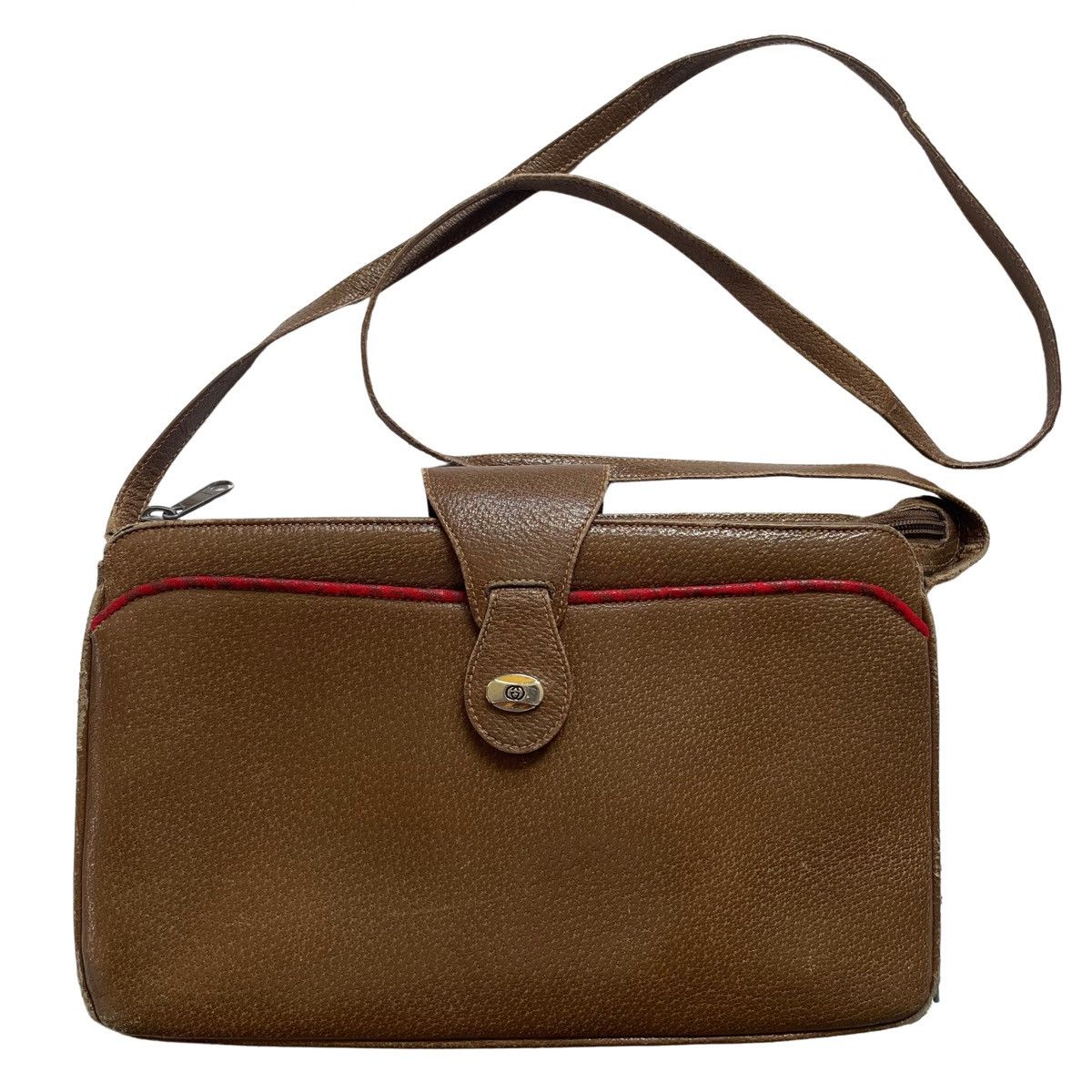 Vintage Gucci Accessory Collection Leather Shoulder Bag in Brown, Women's