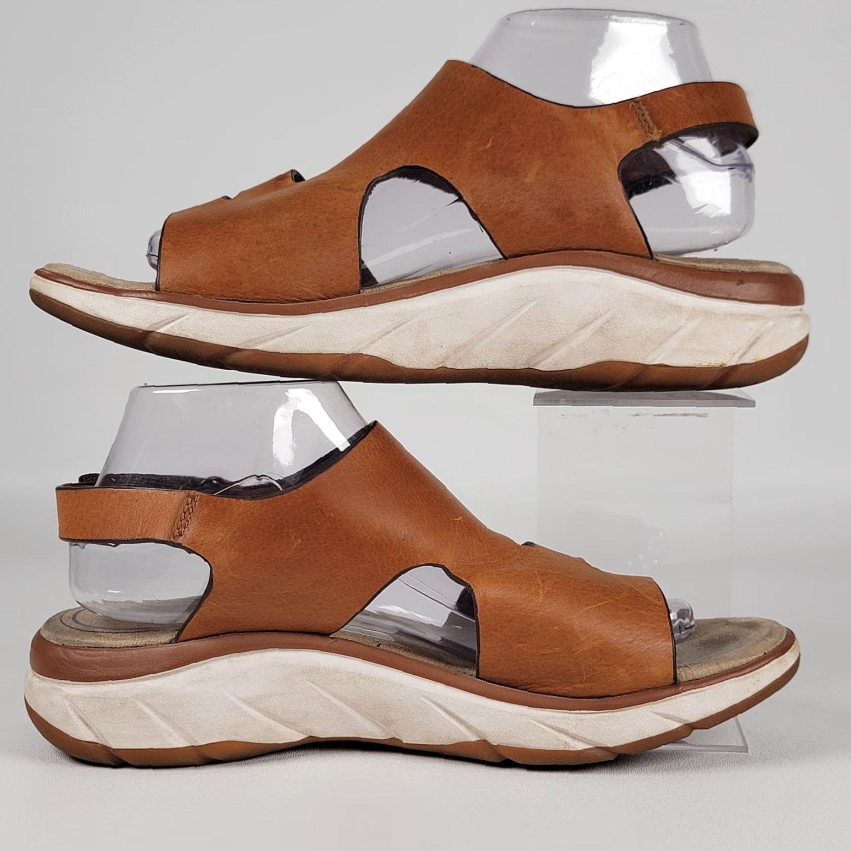 Vintage Bionica Akela Women’s Size 9.5 Brown Leather Strap Slingback Sandals Size US 10 / IT 40 - 4 Thumbnail