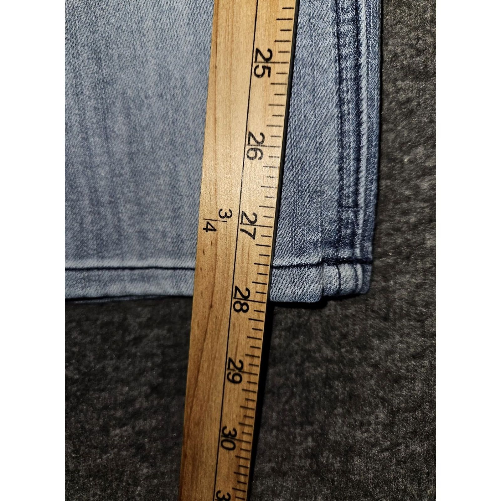 Vintage Democracy Womens 12 Light Wash Ab Solution Skinny Jeans Floral Embroidered Denim City Hipster Preppy Size 34" / US 12 / IT 48 - 5 Thumbnail