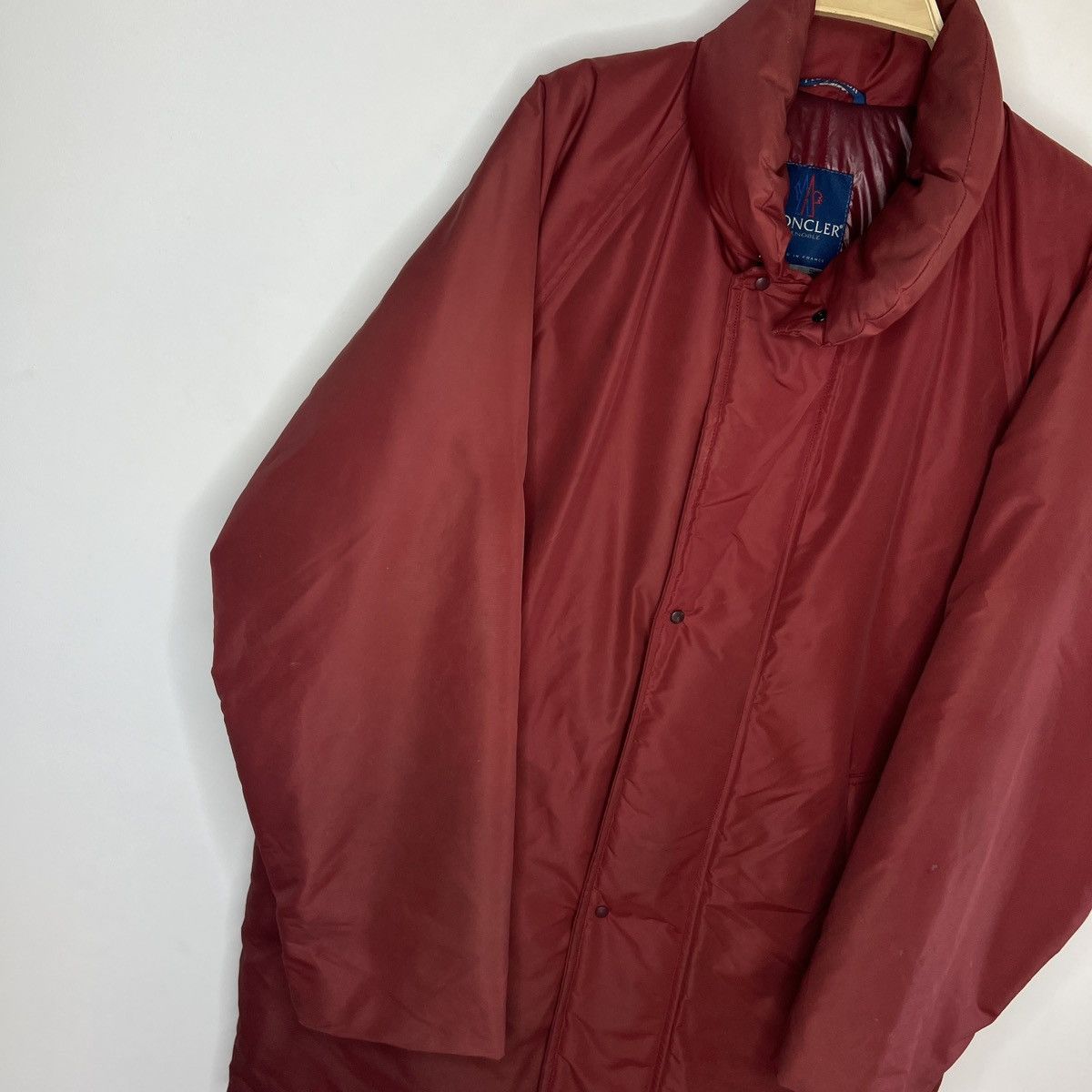 Moncler Vintage 90s Moncler Puffer Goose Down Jacket Red Nylon Size US XXL / EU 58 / 5 - 4 Thumbnail