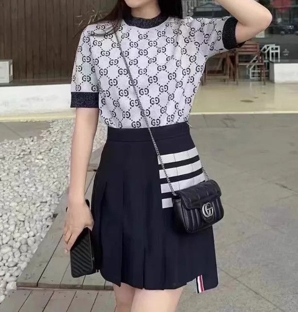Gucci Gucci GG All Over Print Knit Short Sleeve Size S Size S / US 4 / IT 40 - 5 Thumbnail