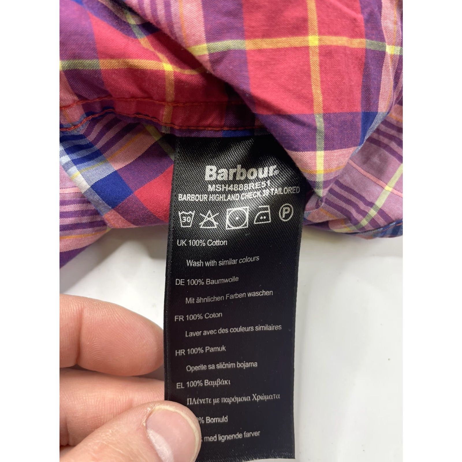 Barbour Barbour Men's Tailored Highland Check Long Sleeve Button-Up Shirt Plaid Medium Size US M / EU 48-50 / 2 - 5 Thumbnail