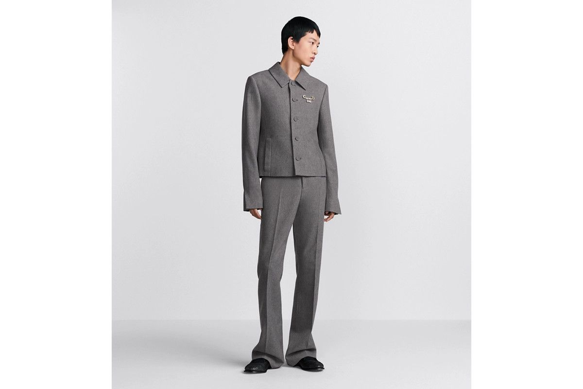 Dior o1bcso1str0226 Flaed Pants in Grey Size US 34 / EU 50 - 4 Thumbnail