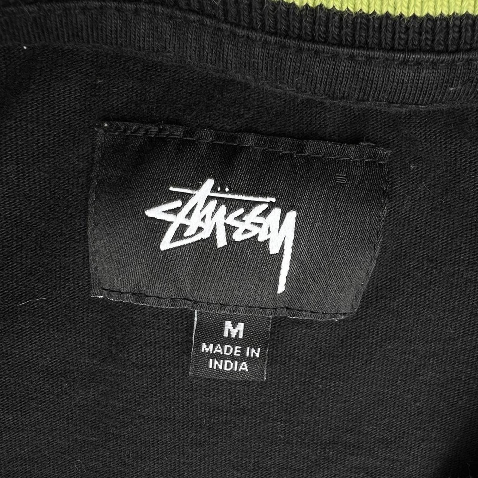 Stussy Black Stüssy Jacquard Green Blue Trim Pocket T-shirt Size US M / EU 48-50 / 2 - 3 Thumbnail