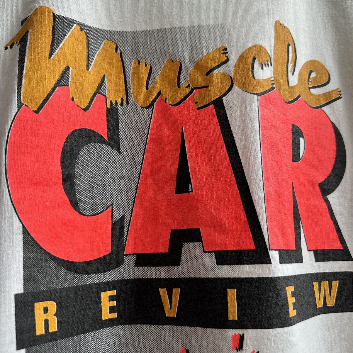 Vintage Vintage 90s Muscle Car Review Magazine Racing Promo Tee Size US XL / EU 56 / 4 - 4 Thumbnail