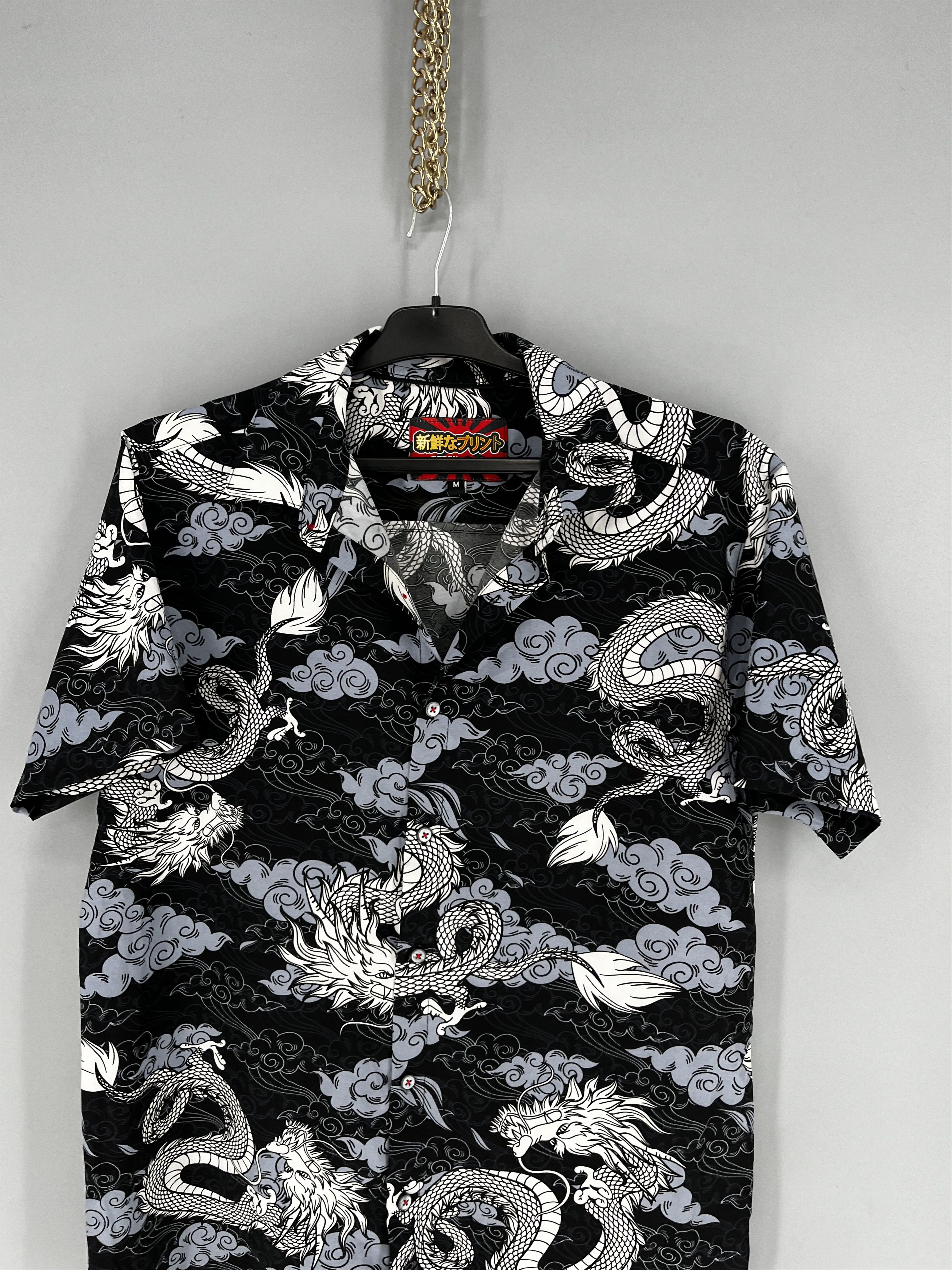 Japanese Brand Vintage Y2k Washed AvantGarde Tribal Tee Dragon Button Ups Size US M / EU 48-50 / 2 - 6 Thumbnail