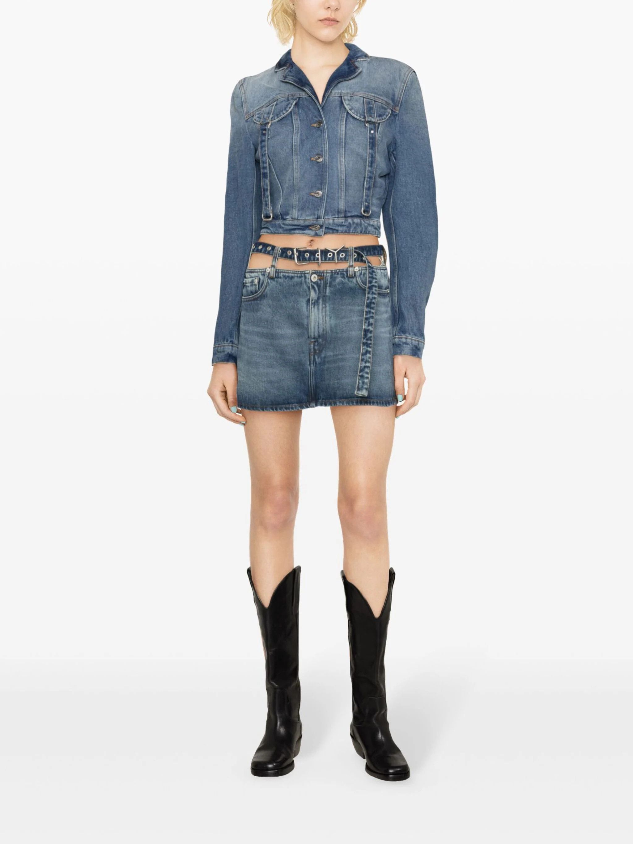 Off-White o1s22i1n0824 Denim Jacket in Blue Size M / US 6-8 / IT 42-44 - 2 Thumbnail