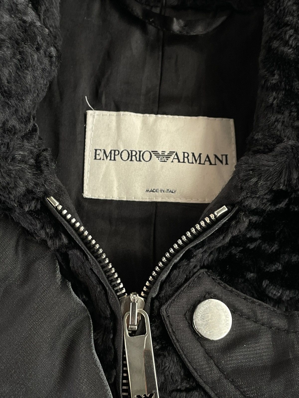 Emporio Armani Emporio Armani | Faux Fur Cropped Jacket Size XS / US 0-2 / IT 36-38 - 4 Thumbnail