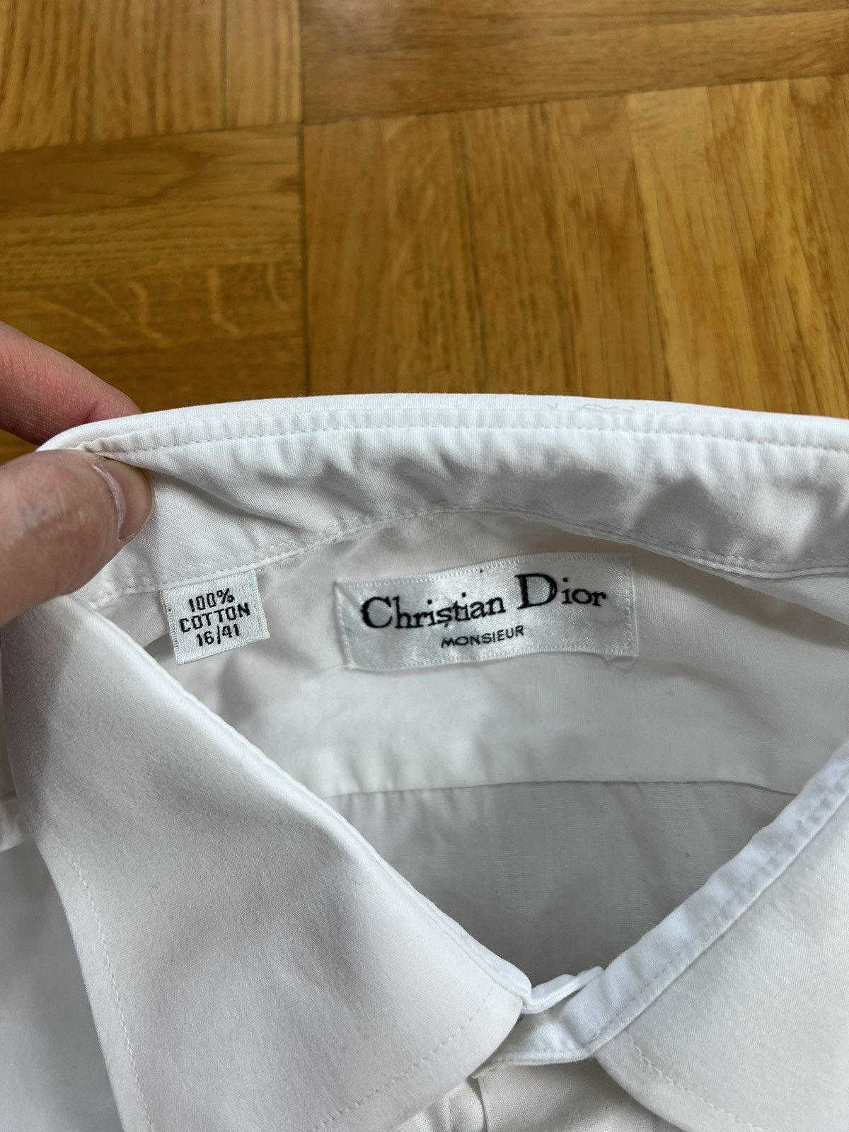 Dior Shirt Christian Dior Monsieur cuffs white rare Size US XL / EU 56 / 4 - 2 Thumbnail