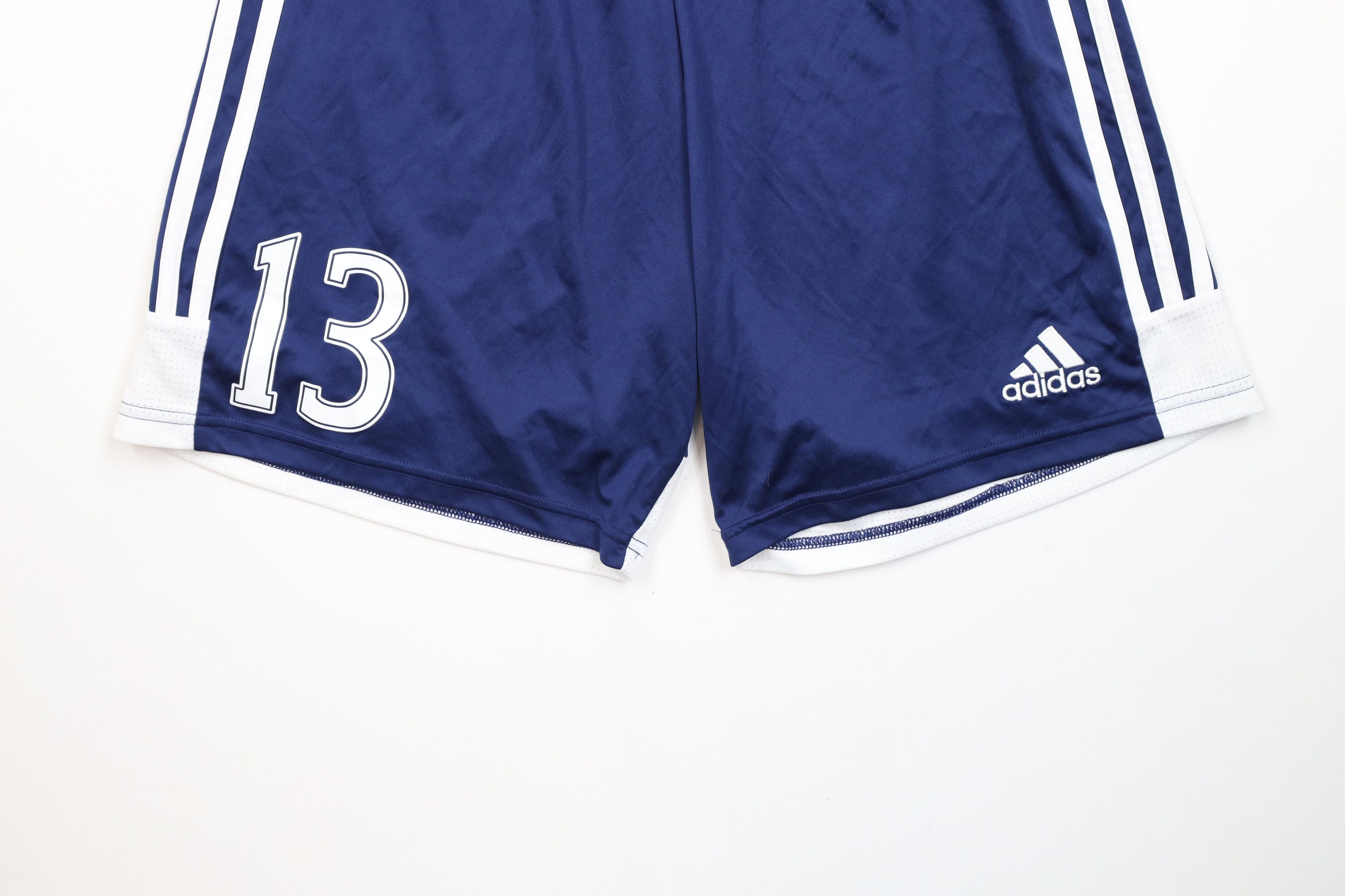 Adidas × Vintage Vintage Adidas Striped Running Jogging Soccer Shorts Blue Size US 32 / EU 48 - 4 Thumbnail