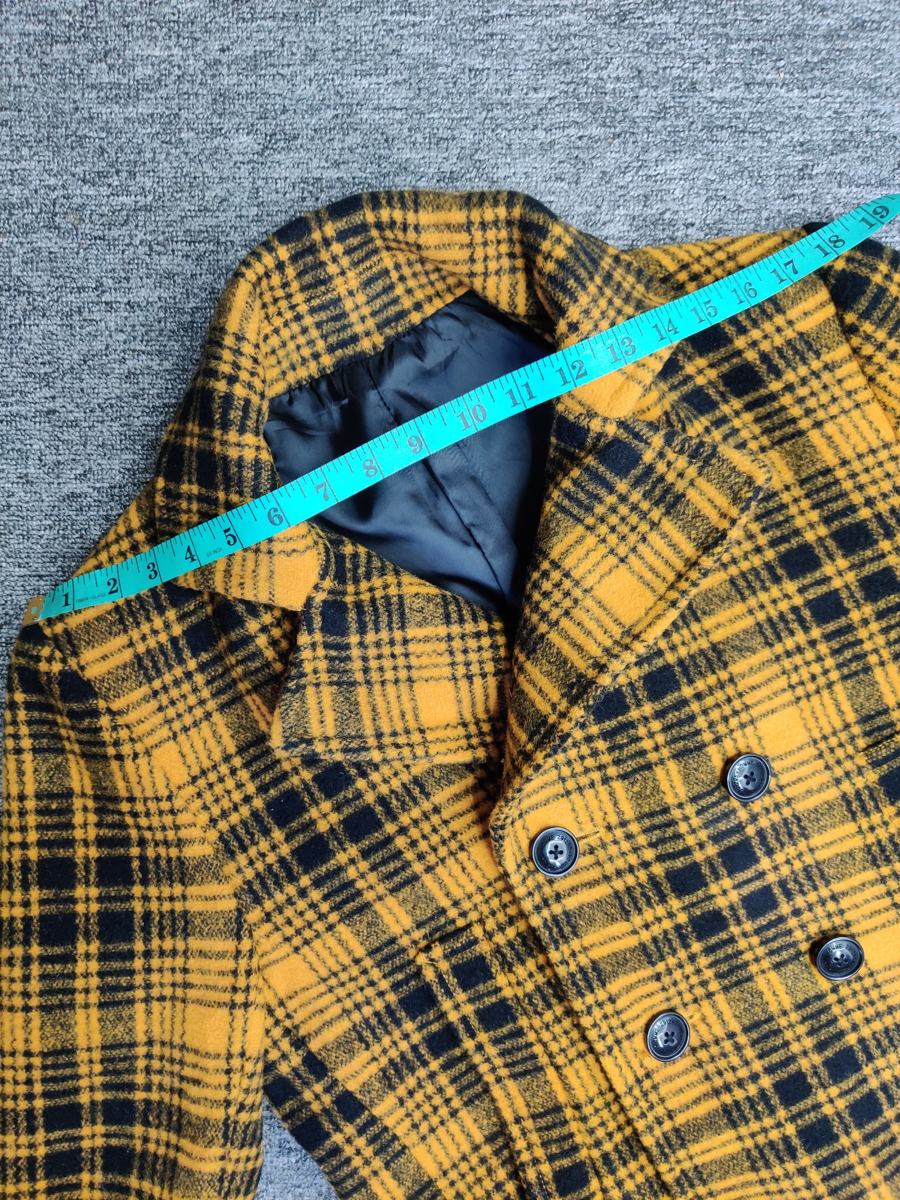 291295=Homme 291295 = Homme Double Breasted Wool Checkered Coat Size US M / EU 48-50 / 2 - 20 Thumbnail