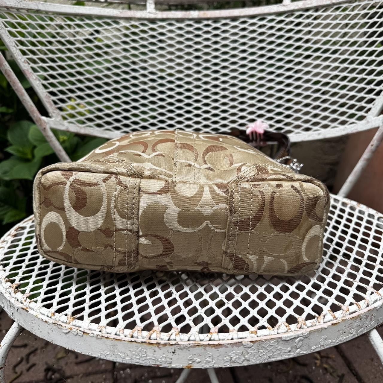 Coach Coach Tan & Brown Monogramed Shoulder Bag Size ONE SIZE - 3 Thumbnail