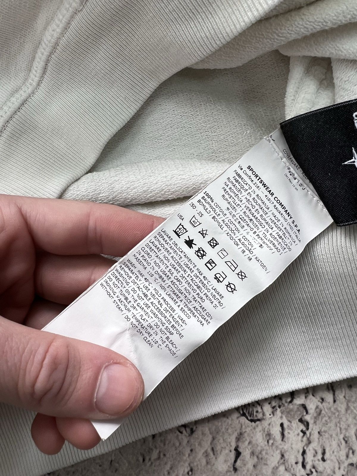 Stone Island WHITE GRADIENT WASHED STONE WHITE SWEATSHIRT STONE ISLAND Size US L / EU 52-54 / 3 - 12 Thumbnail