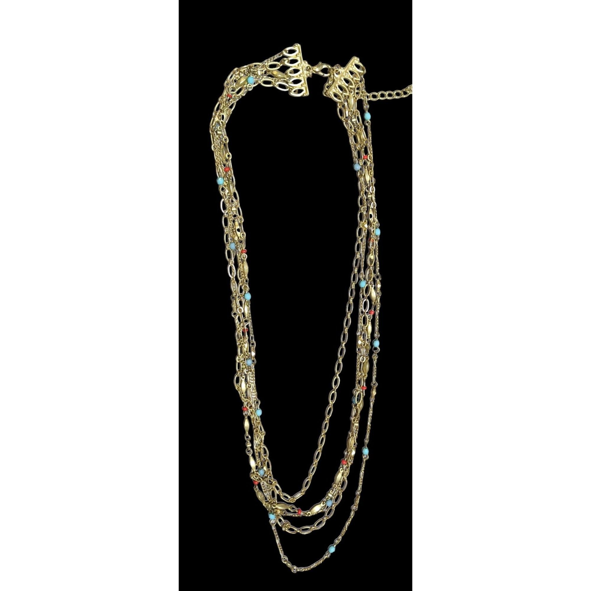 Other Bohemian Multilayer Chain Beaded Necklace Size ONE SIZE - 1 Thumbnail