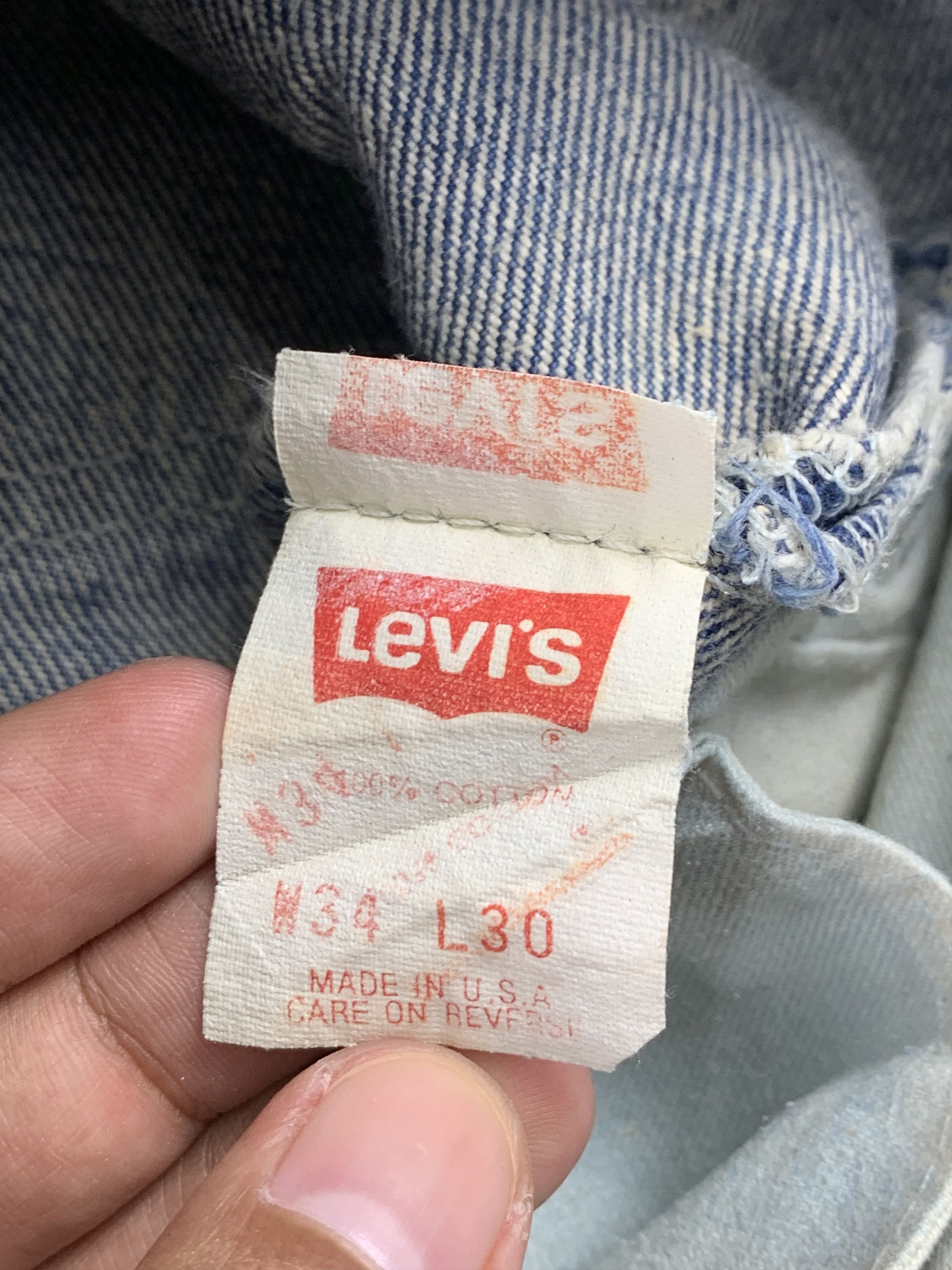 Levi's Vintage 90s Levis 501 Acid Wash Jeans DP1979 Size US 32 / EU 48 - 4 Thumbnail