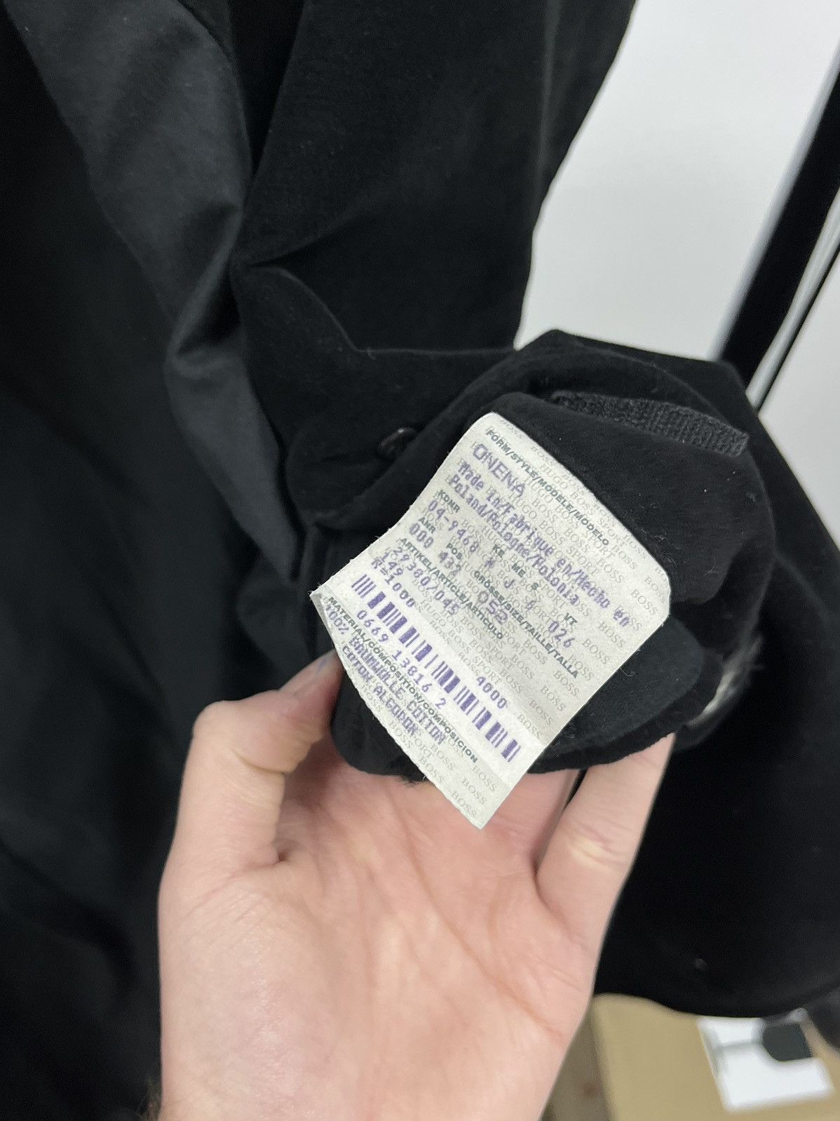 Hugo Boss Vintage Hugo Boss Black Mantel Coat Cotton Trench Luxury Size US L / EU 52-54 / 3 - 12 Thumbnail