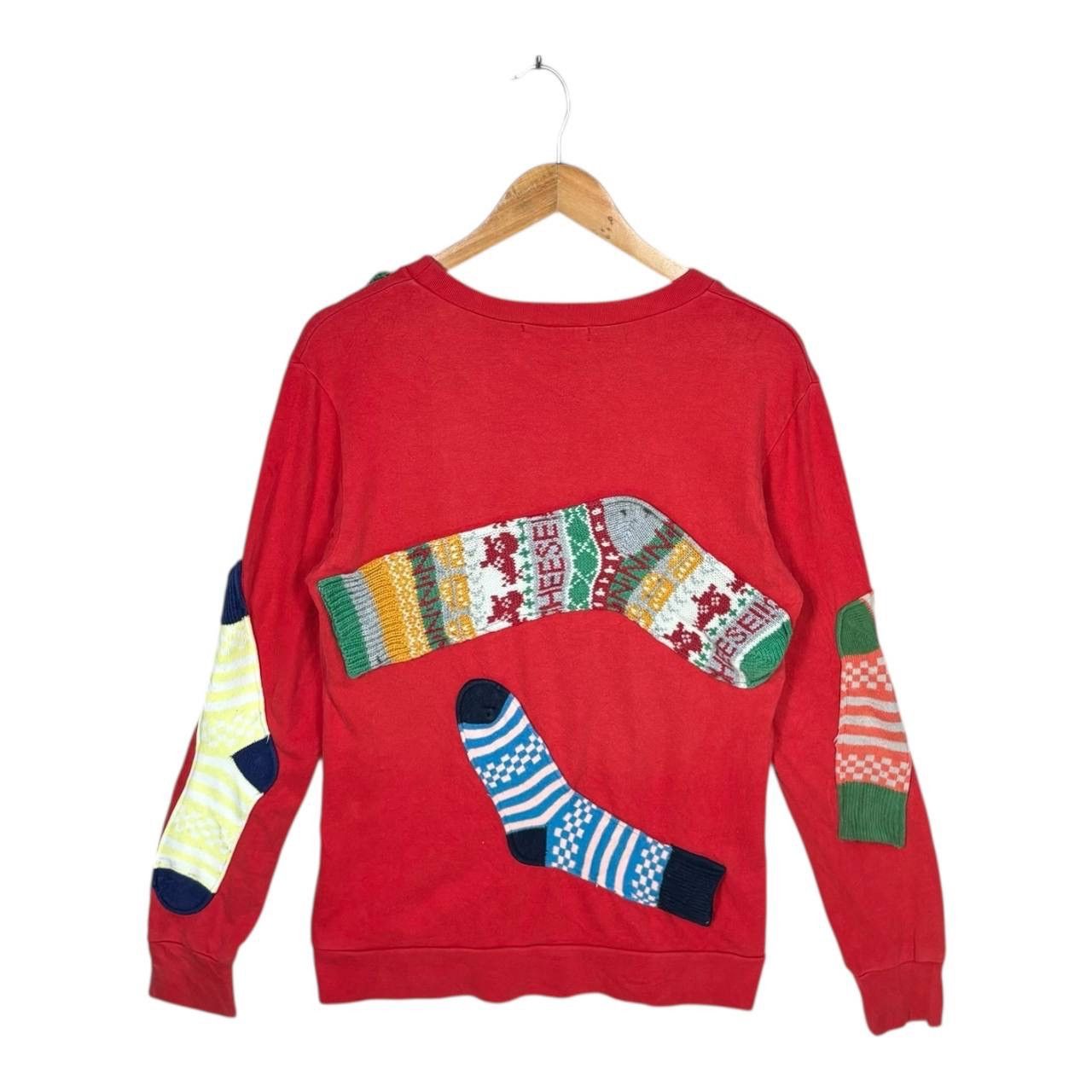 Ne-Net ⁠Ne-Net Issey Miyake Sock Sweatshirt Archive Japan Red Sz 3⁠ Size US M / EU 48-50 / 2 - 2 Thumbnail