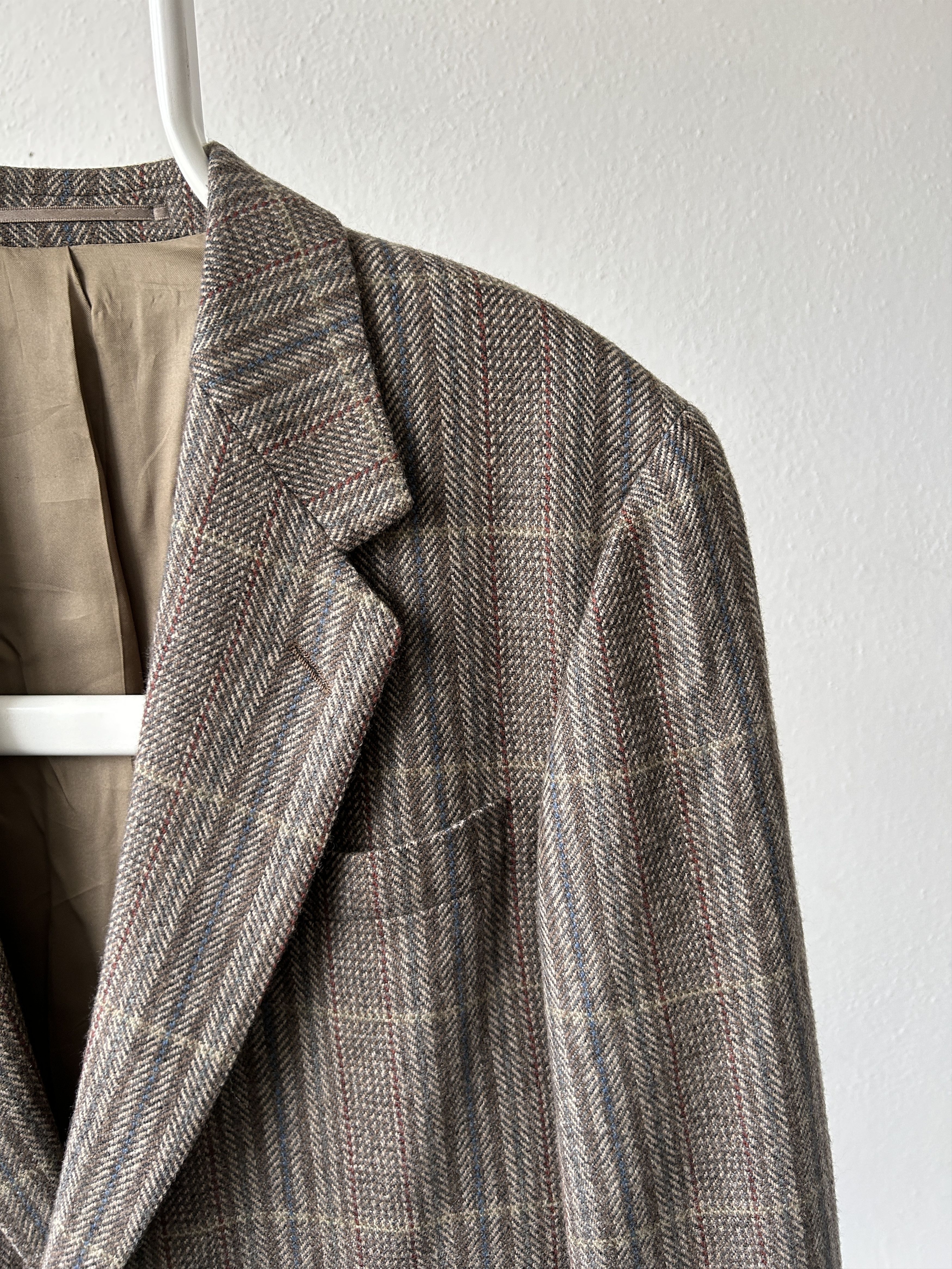 Vintage Vintage handmade checkered cashmere blazer Size 40S - 5 Thumbnail
