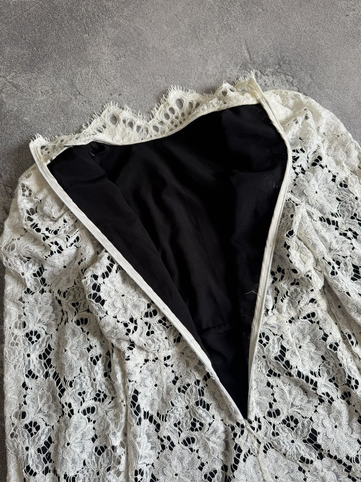 Sandro Sandro 36 white lace mini dress 👗 puff long sleeve Size XS / US 0-2 / IT 36-38 - 19 Thumbnail