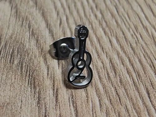 Jewelry Music Instrument Guitar Stud Earrings Charm Earring Gift Size ONE SIZE - 1 Thumbnail
