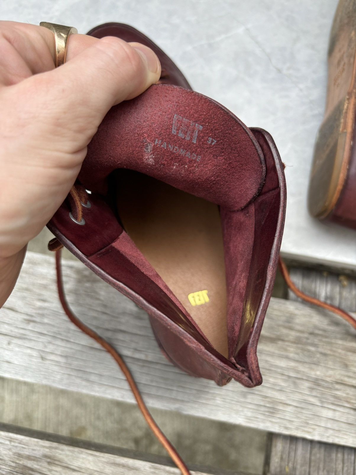 Designer × Feit Feit Classic High Leather Shoes Size 37 - 7 Goodyear Oxblood Size US 7 / IT 37 - 5 Thumbnail
