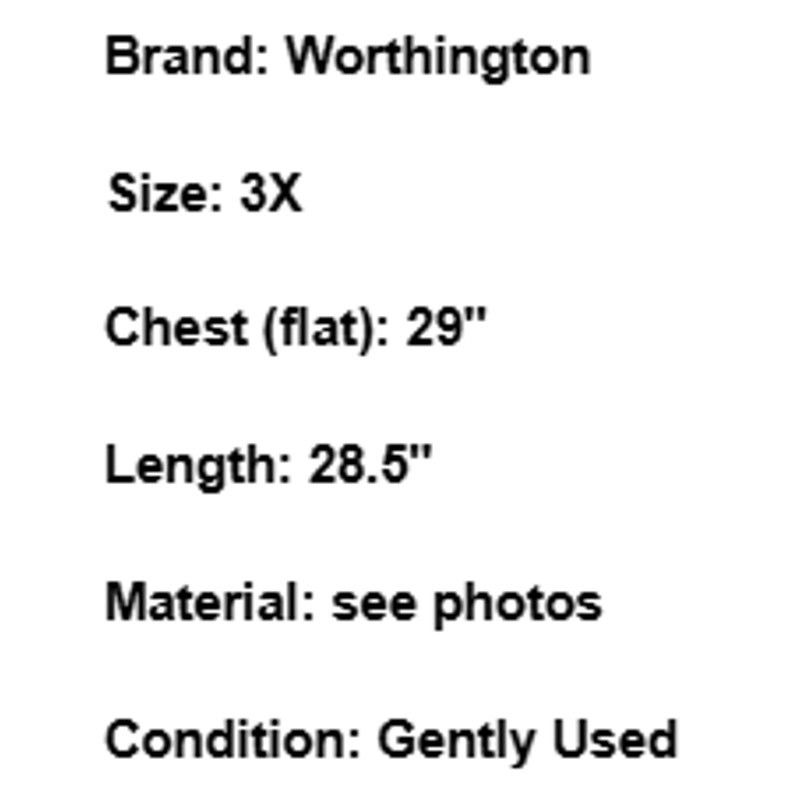 Worthington Worthington Y2K Chain Abstract Retro Top Plus Size 3X Career Size 3XL / US 20-22 - 7 Thumbnail