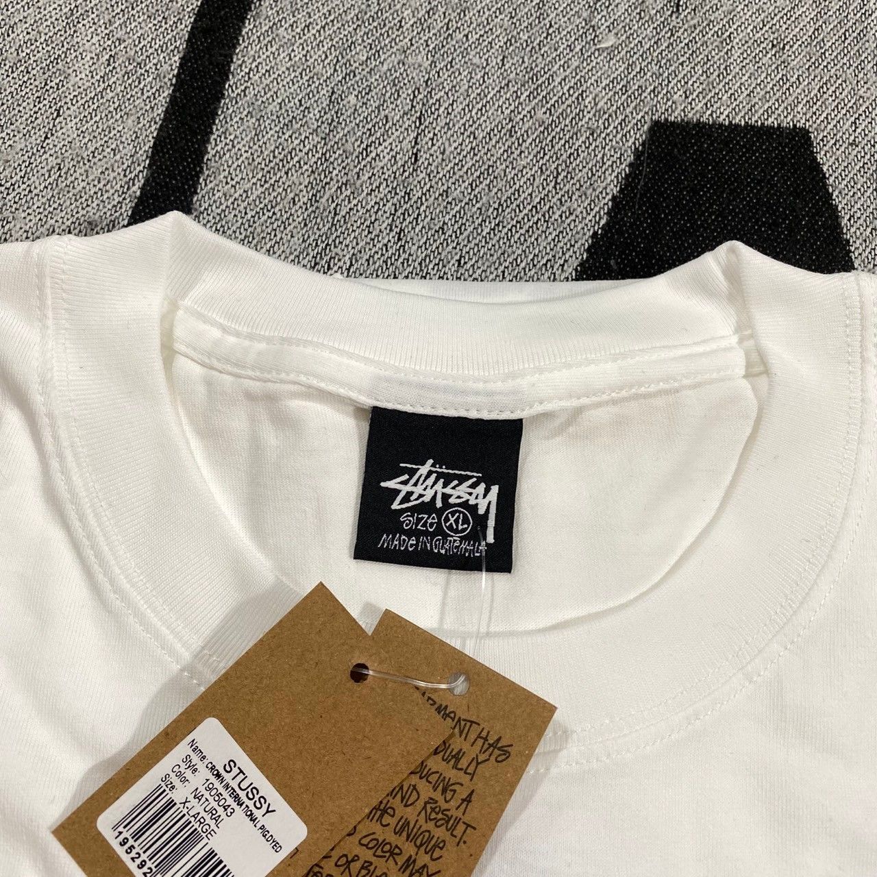 Stussy Stussy Tee International Crew Natural Xlarge Size US XL / EU 56 / 4 - 4 Thumbnail