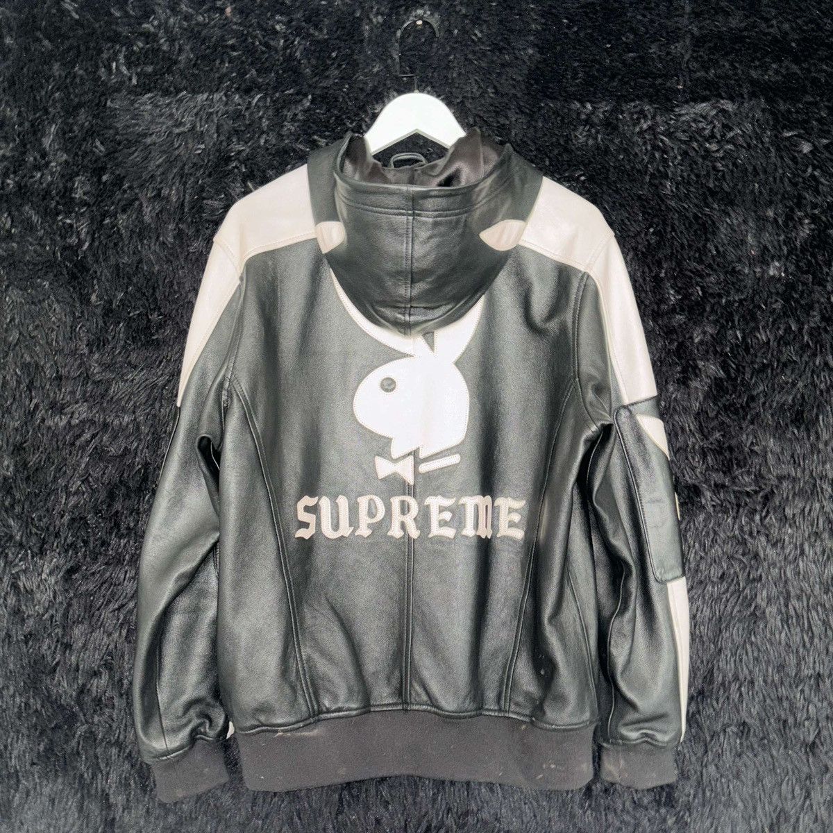 Playboy × Supreme Supreme Playboy Hooded Leather Jacket Size US M / EU 48-50 / 2 - 2 Thumbnail