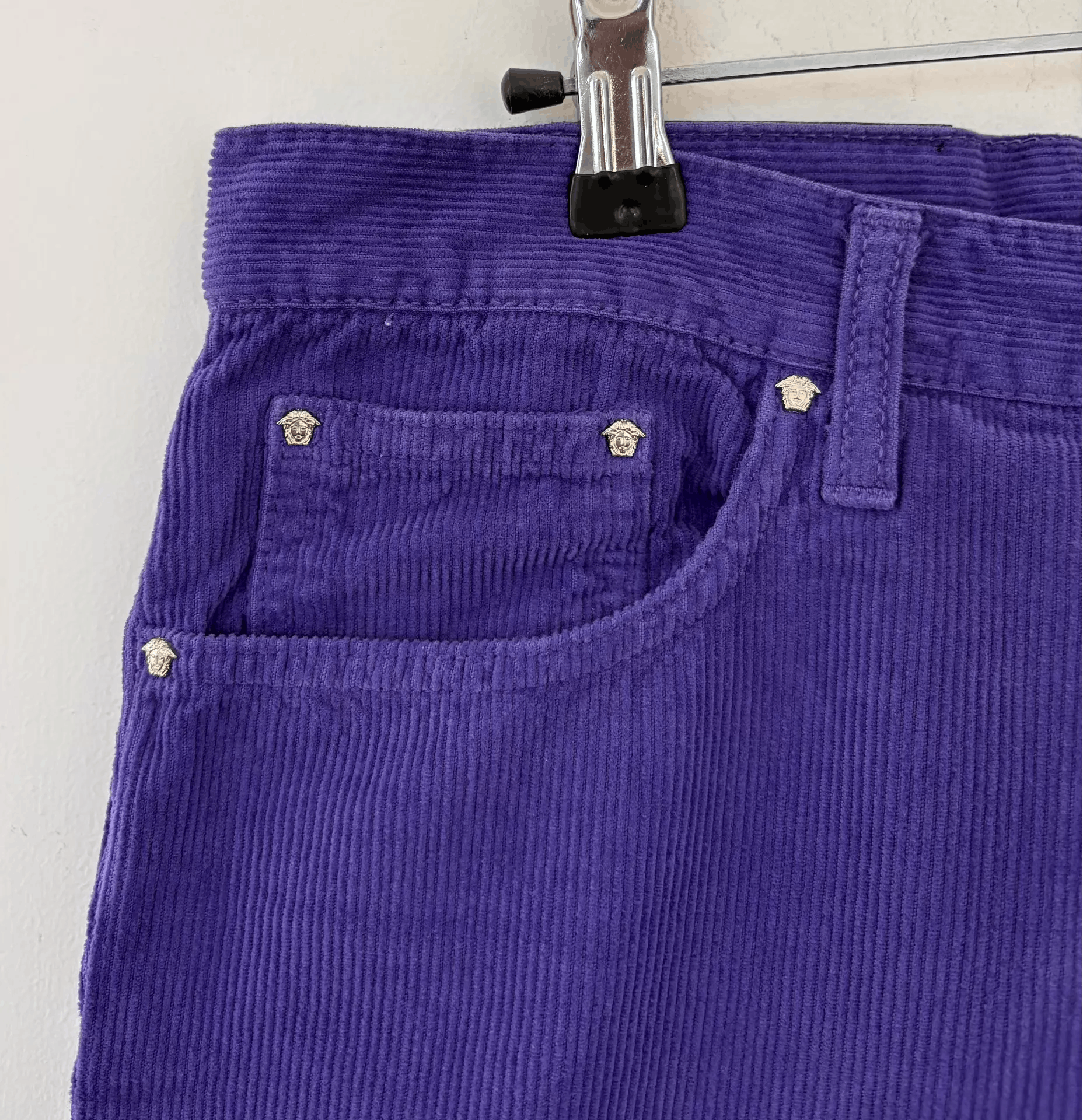 Versace Jeans Couture Versace Jeans Couture Men's Purple Corduroy Trousers Ｑ21 Size US 36 / EU 52 - 5 Thumbnail