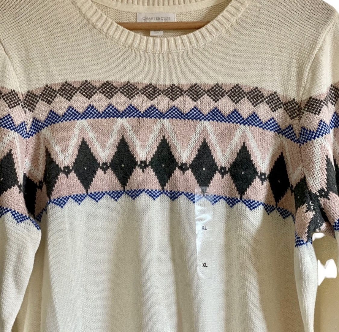 Charter Club CHARTER CLUB SPARKLE CREW NECK PULLOVER KNIT SWEATER SZ XL Size XL / US 12-14 / IT 48-50 - 12 Thumbnail