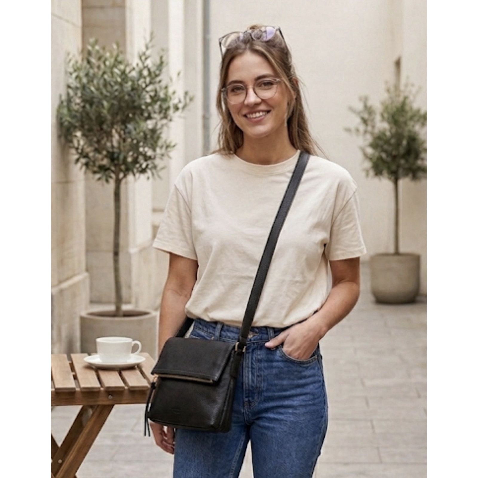 Other Margot New York Handbag Genuine Black Leather Crossbody, GUC Size ONE SIZE - 1 Thumbnail