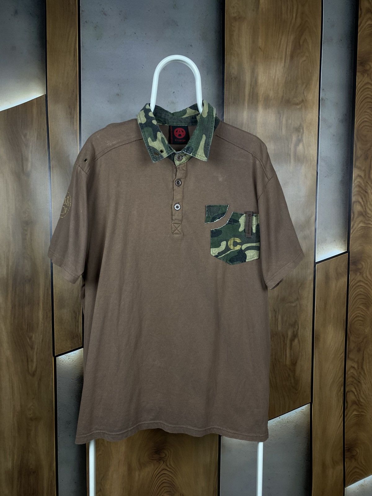 Acupuncture 💋Vintage Polo T-Shirt Acupuncture 3D Logo Army VTG Tee💋 Size US XL / EU 56 / 4 - 1 Thumbnail
