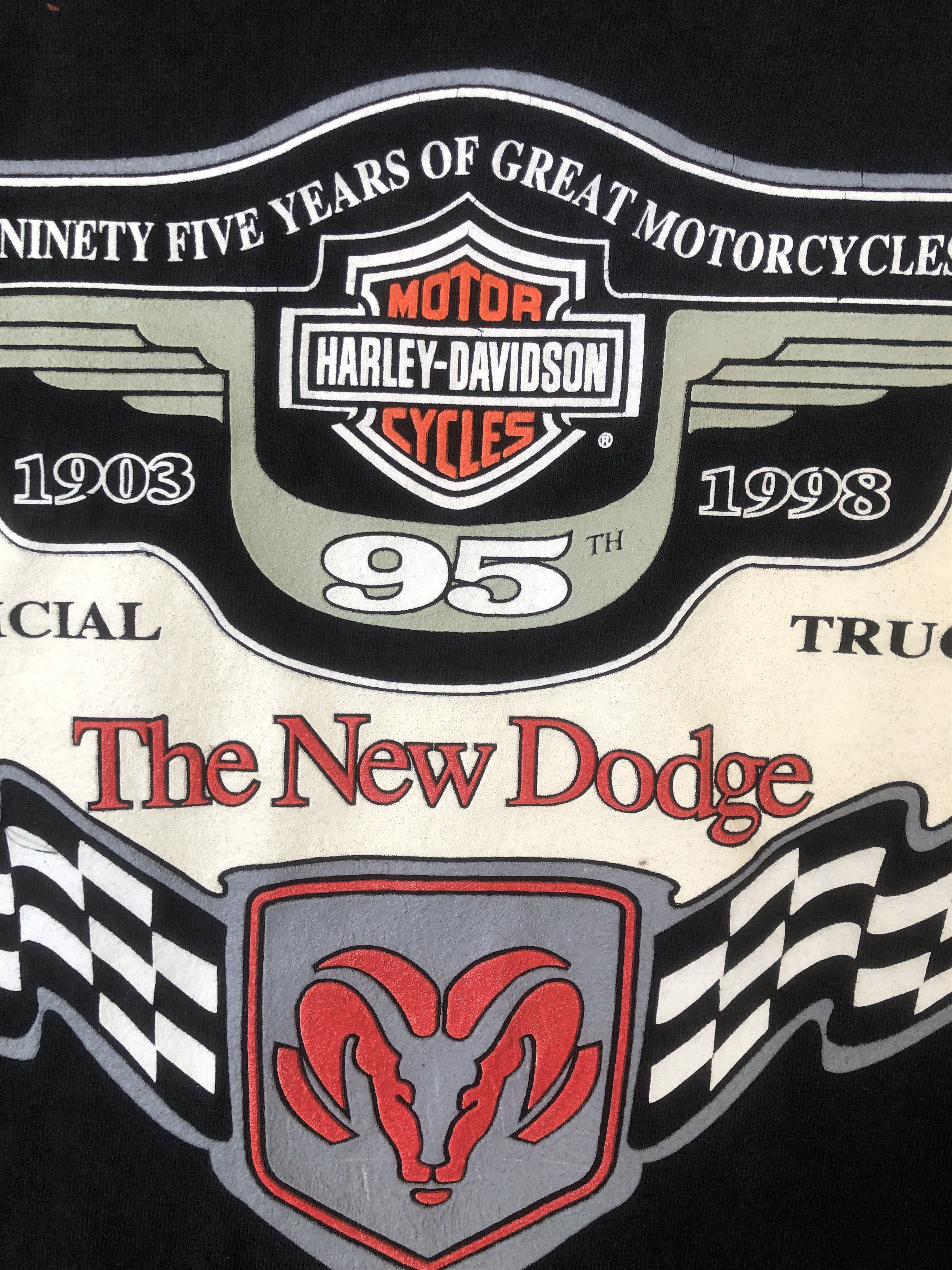 Harley Davidson Vintage 90s The New Dodge X Harley Davidson Size US XL / EU 56 / 4 - 9 Thumbnail