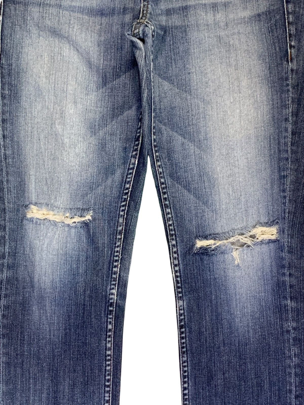 Designer × Marithe + Francois Girbaud Vintage Girbaud Faded Wash Distressed Slim Jeans Size 30" / US 8 / IT 44 - 5 Thumbnail