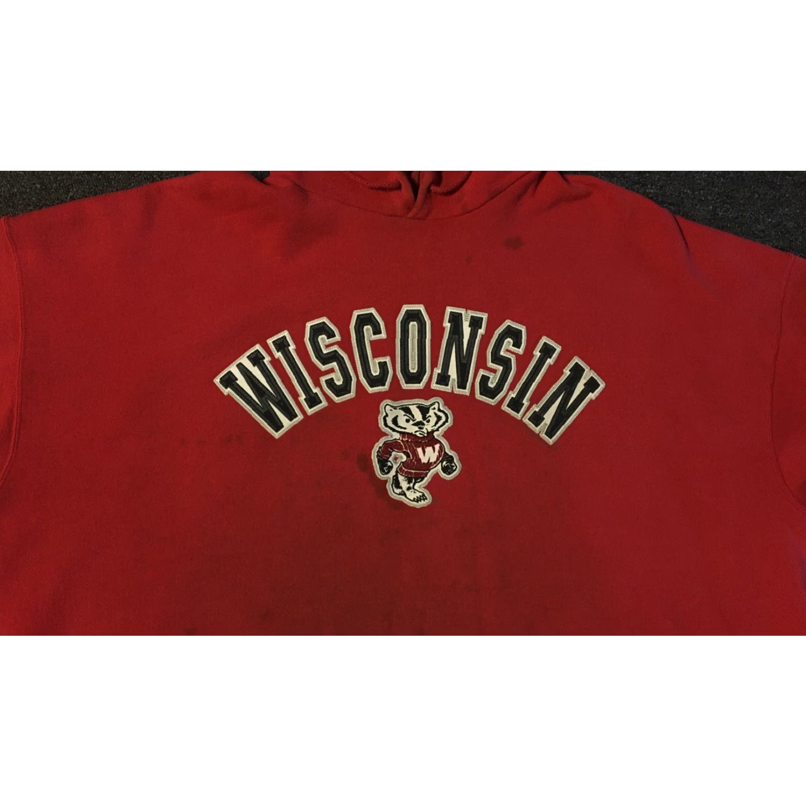 Thrasher VINTAGE 90s University Of Wisconsin Faded Distress Hoodie 3X College Track Grunge PE Size US XXL / EU 58 / 5 - 6 Thumbnail