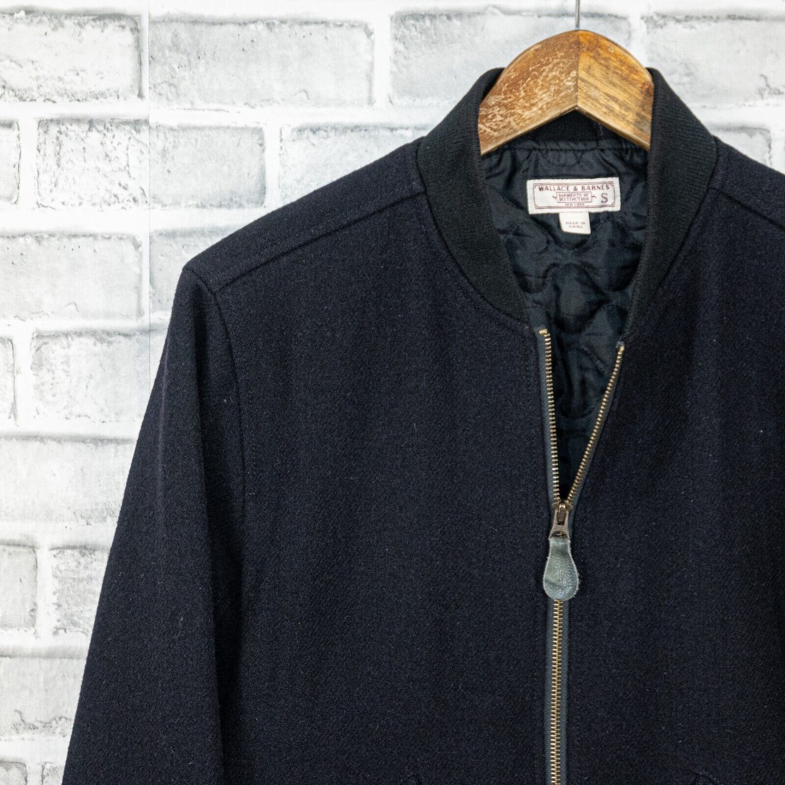 Wallace & Barnes Wallace & Barnes J.crew Men's Wool MA 1 Bomber Jacket Navy Size US S / EU 44-46 / 1 - 6 Thumbnail