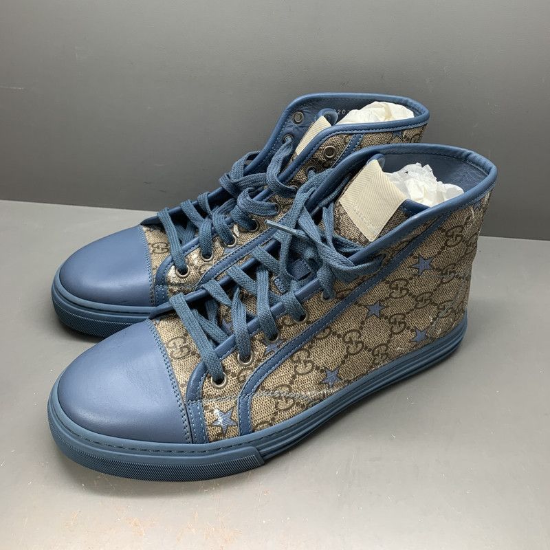 Gucci Gucci High-Top Star Print Sneakers for Men 0079 Size US 7.5 / EU 40-41 - 1 Thumbnail