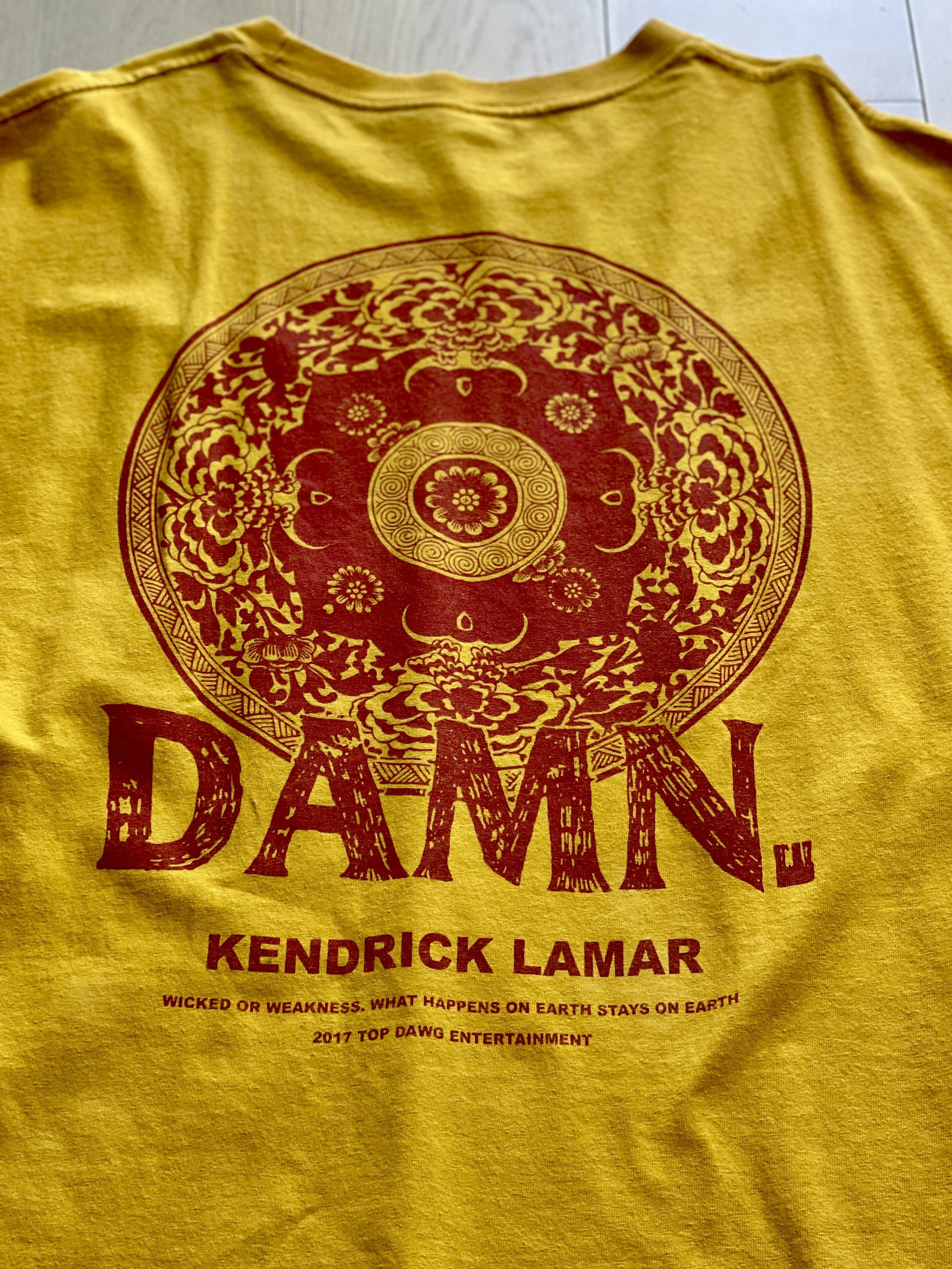Kendrick Lamar × Rap Tees × Top Dawg Entertainment Kendrick Lamar DAMN Tour 2017 Short Sleeve T-Shirt TDE Merch Size US M / EU 48-50 / 2 - 4 Thumbnail