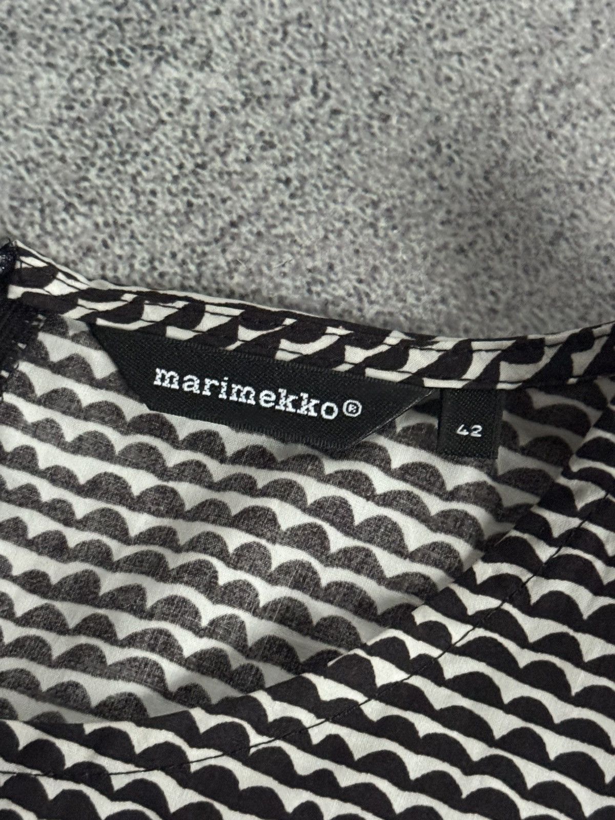 Marimekko Marimekko 42size black & white striped dress 👗 long sleeve Size M / US 6-8 / IT 42-44 - 5 Thumbnail