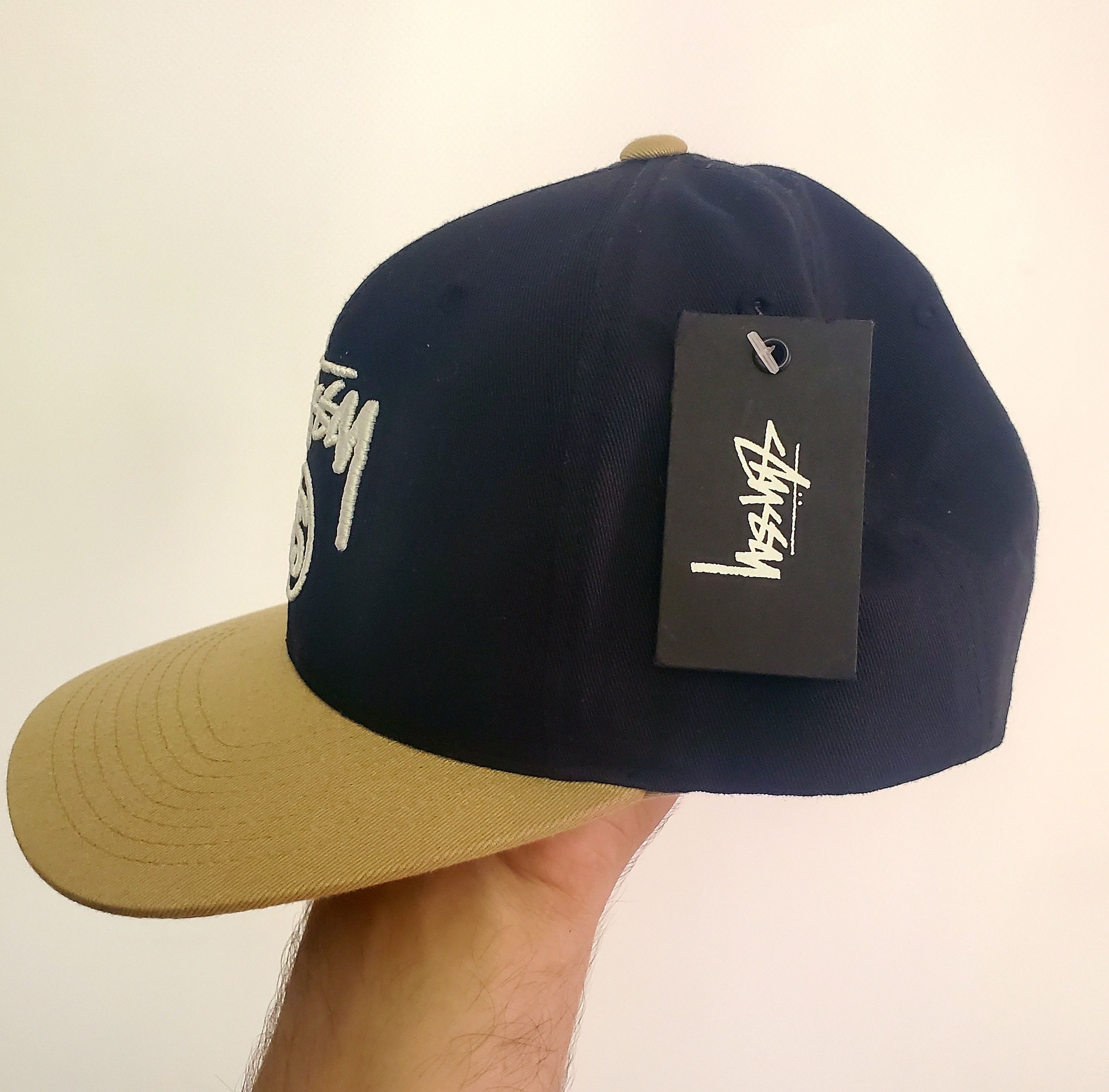 Stussy Stussy Snap back Black White Embroidery Logo one size Size ONE SIZE - 4 Thumbnail
