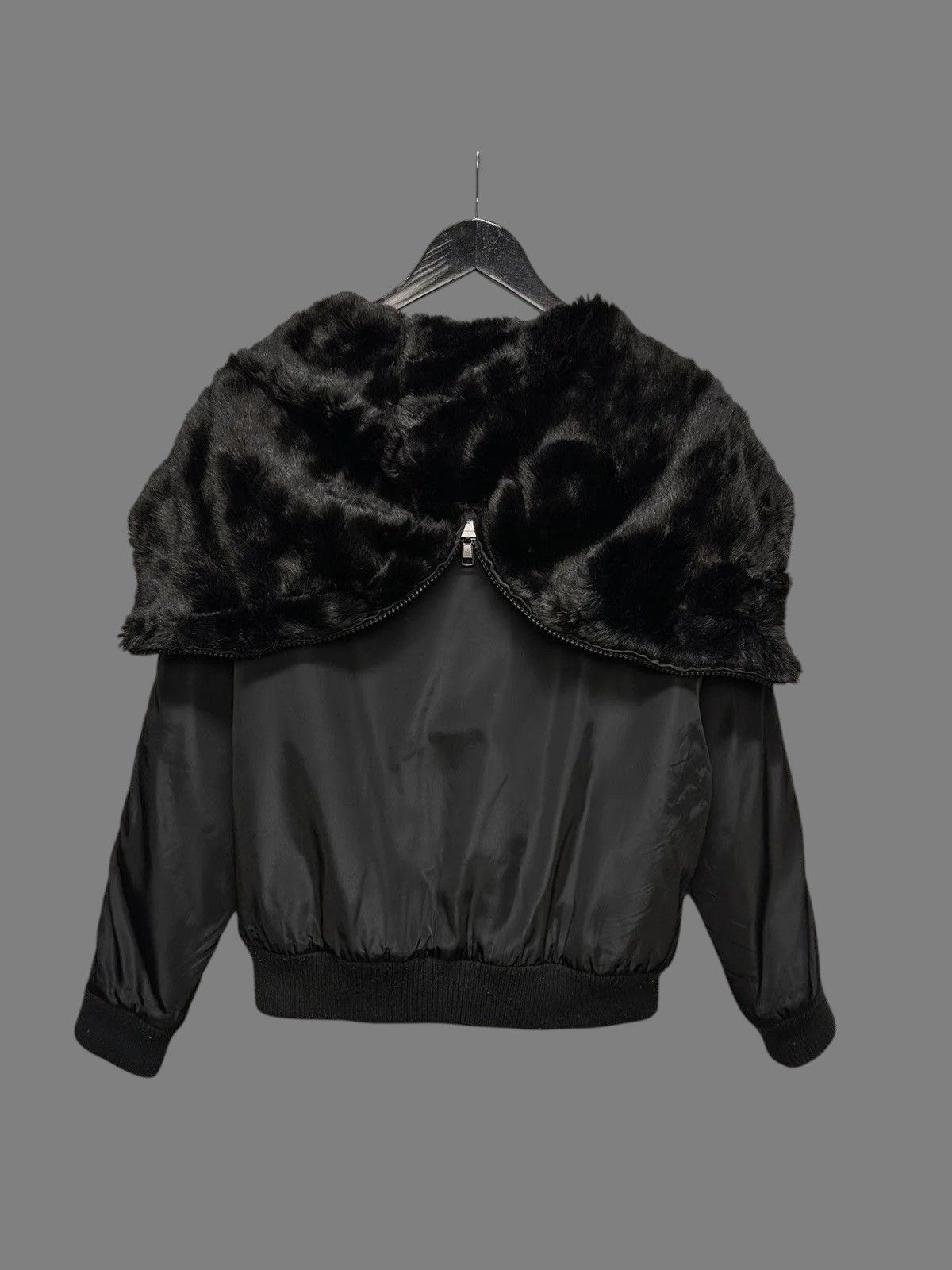 If Six Was Nine FUR JACKET JAPAN Black Cropped Jacket Women’s Modern Style Size M / US 6-8 / IT 42-44 - 8 Thumbnail