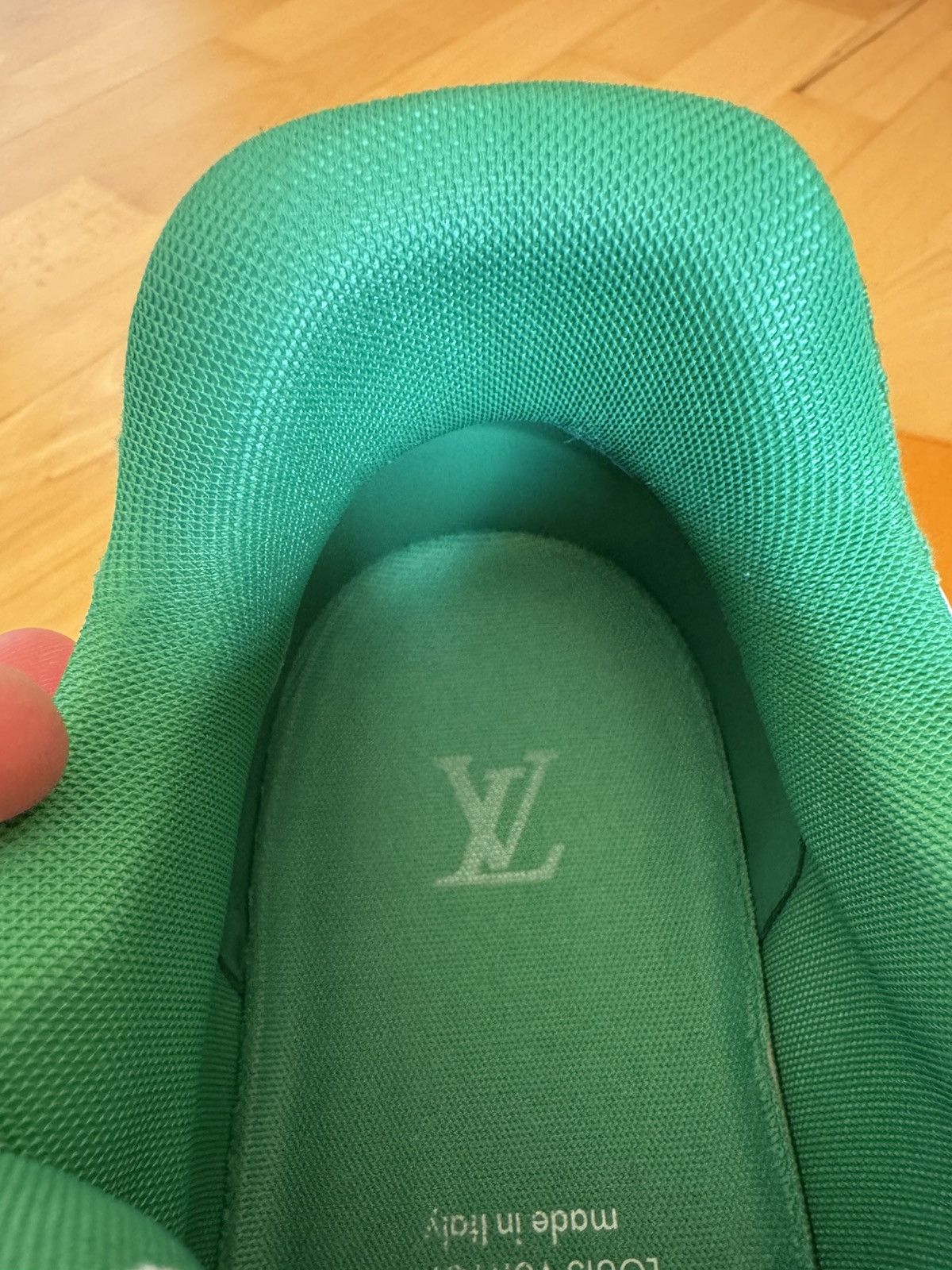 Louis Vuitton Louis Vuitton LV Trainer Velcro Strap Green Denim Size US 10 / EU 43 - 13 Thumbnail
