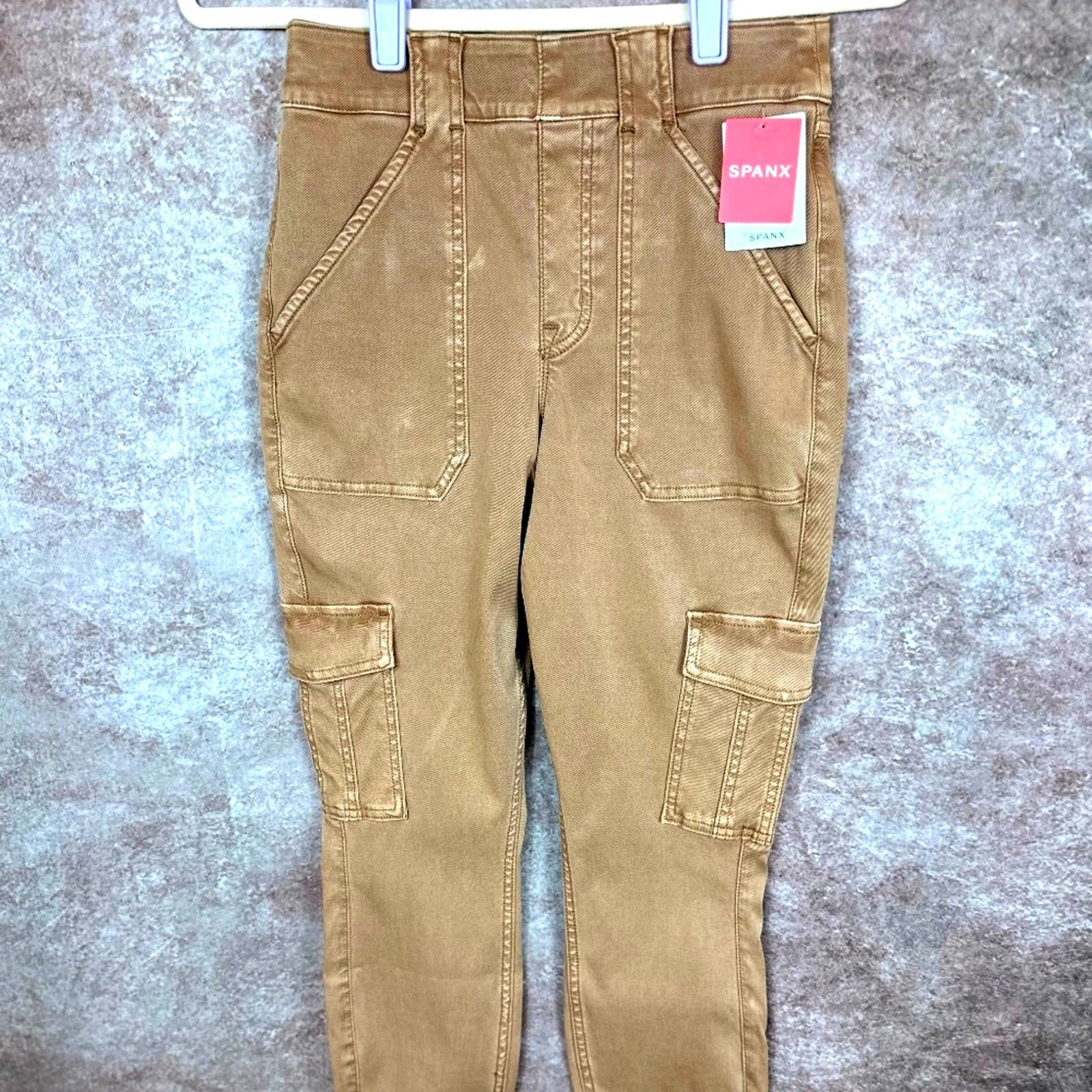 Spanx Spanx Stretch Twill Ankle Cargo Pants Honey Glow M (6/8) Size 29" - 6 Thumbnail