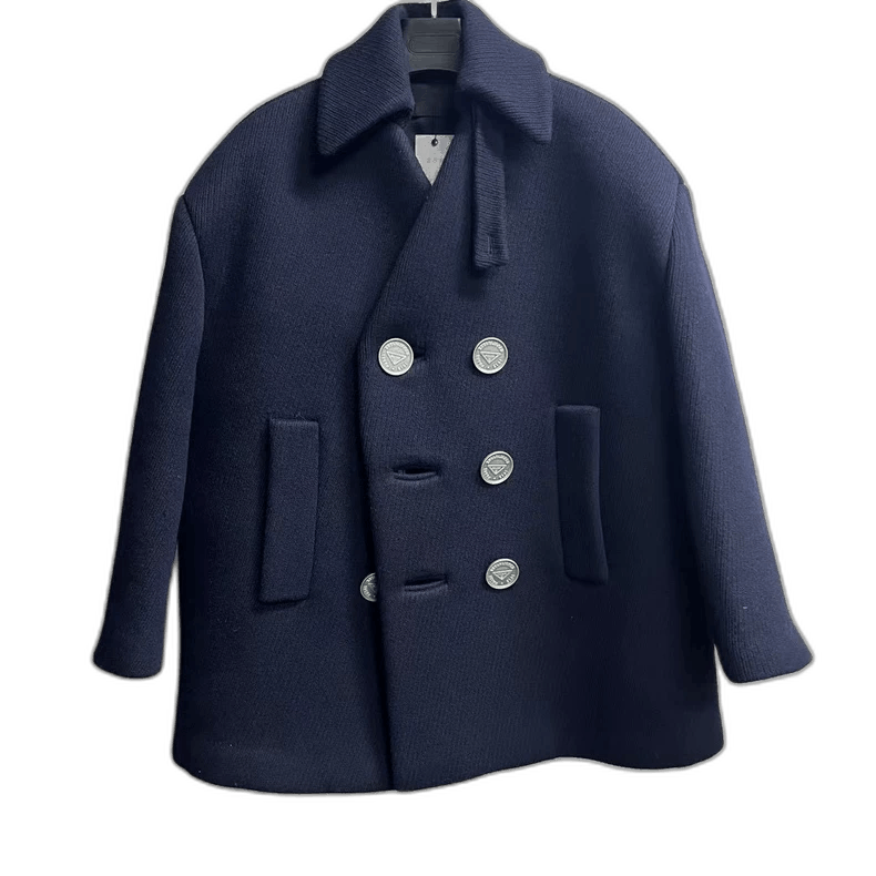 Prada Prada Navy Blue Wool Jacket Coat -2505 Size US L / EU 52-54 / 3 - 1 Thumbnail